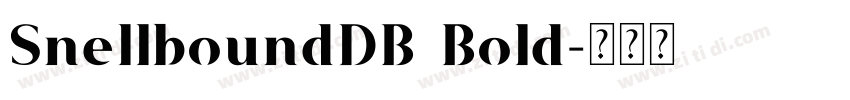 SnellboundDB Bold字体转换